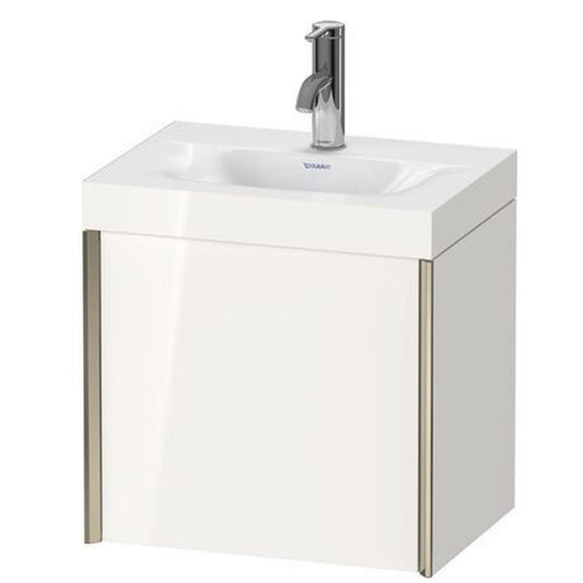 Duravit XViu 18" x 18" x 13" One Door C-Bonded Wall-Mount Vanity Kit With One Tap Hole, White (XV4631OB122C)
