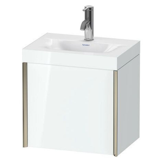 Duravit XViu 18" x 18" x 13" One Door C-Bonded Wall-Mount Vanity Kit With One Tap Hole, White (XV4631OB185C)