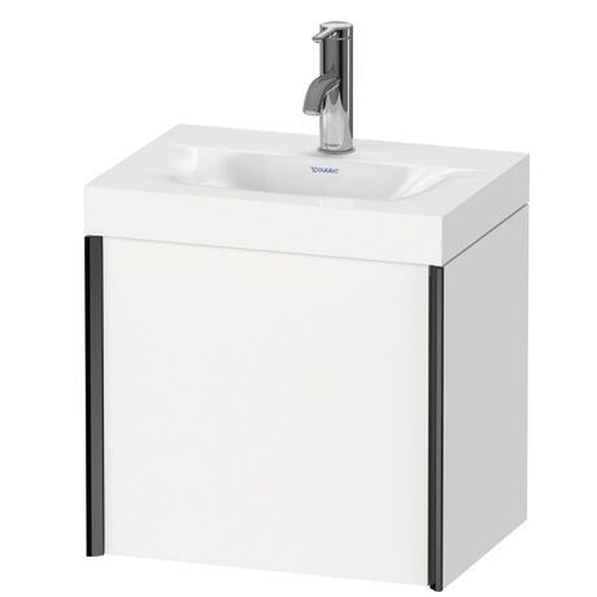Duravit XViu 18" x 18" x 13" One Door C-Bonded Wall-Mount Vanity Kit With One Tap Hole, White (XV4631OB218C)