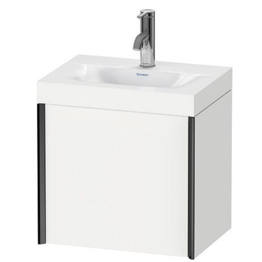 Duravit XViu 18" x 18" x 13" One Door C-Bonded Wall-Mount Vanity Kit With One Tap Hole, White (XV4631OB218C)