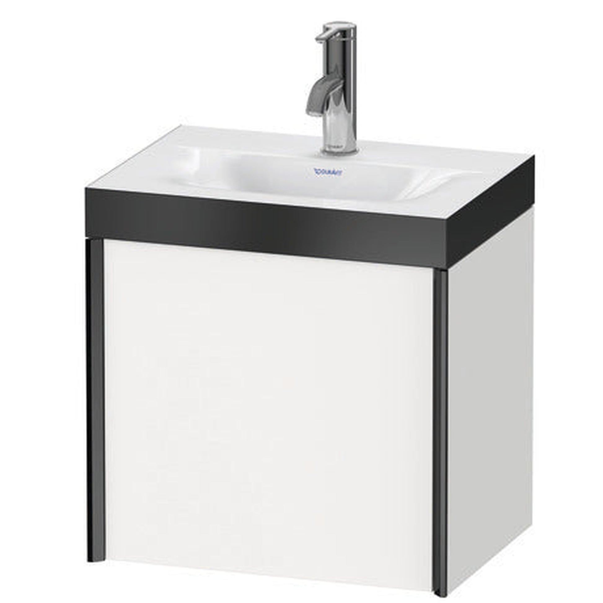 Duravit XViu 18" x 18" x 13" One Door C-Bonded Wall-Mount Vanity Kit With One Tap Hole, White (XV4631OB218P)