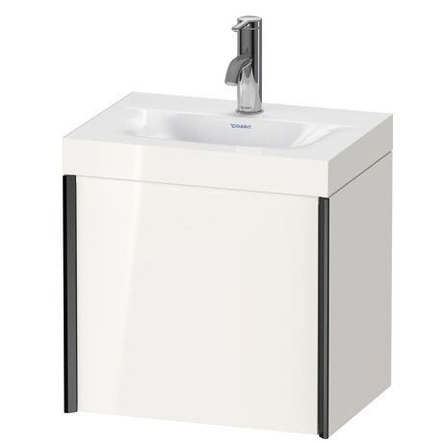 Duravit XViu 18" x 18" x 13" One Door C-Bonded Wall-Mount Vanity Kit With One Tap Hole, White (XV4631OB222C)
