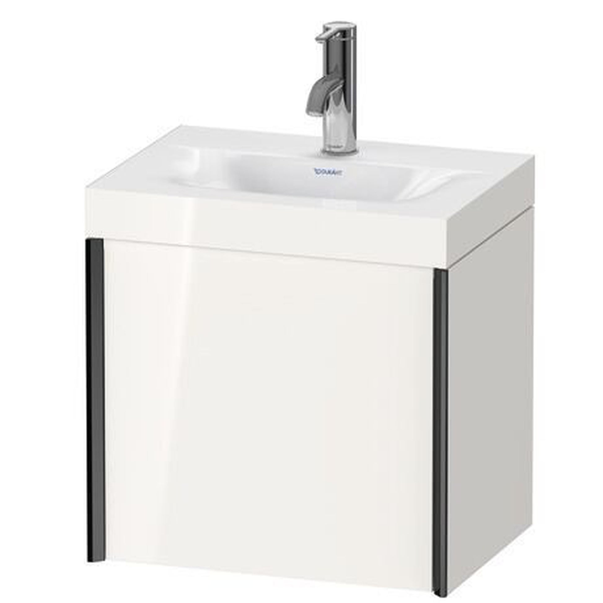 Duravit XViu 18" x 18" x 13" One Door C-Bonded Wall-Mount Vanity Kit With One Tap Hole, White (XV4631OB222C)