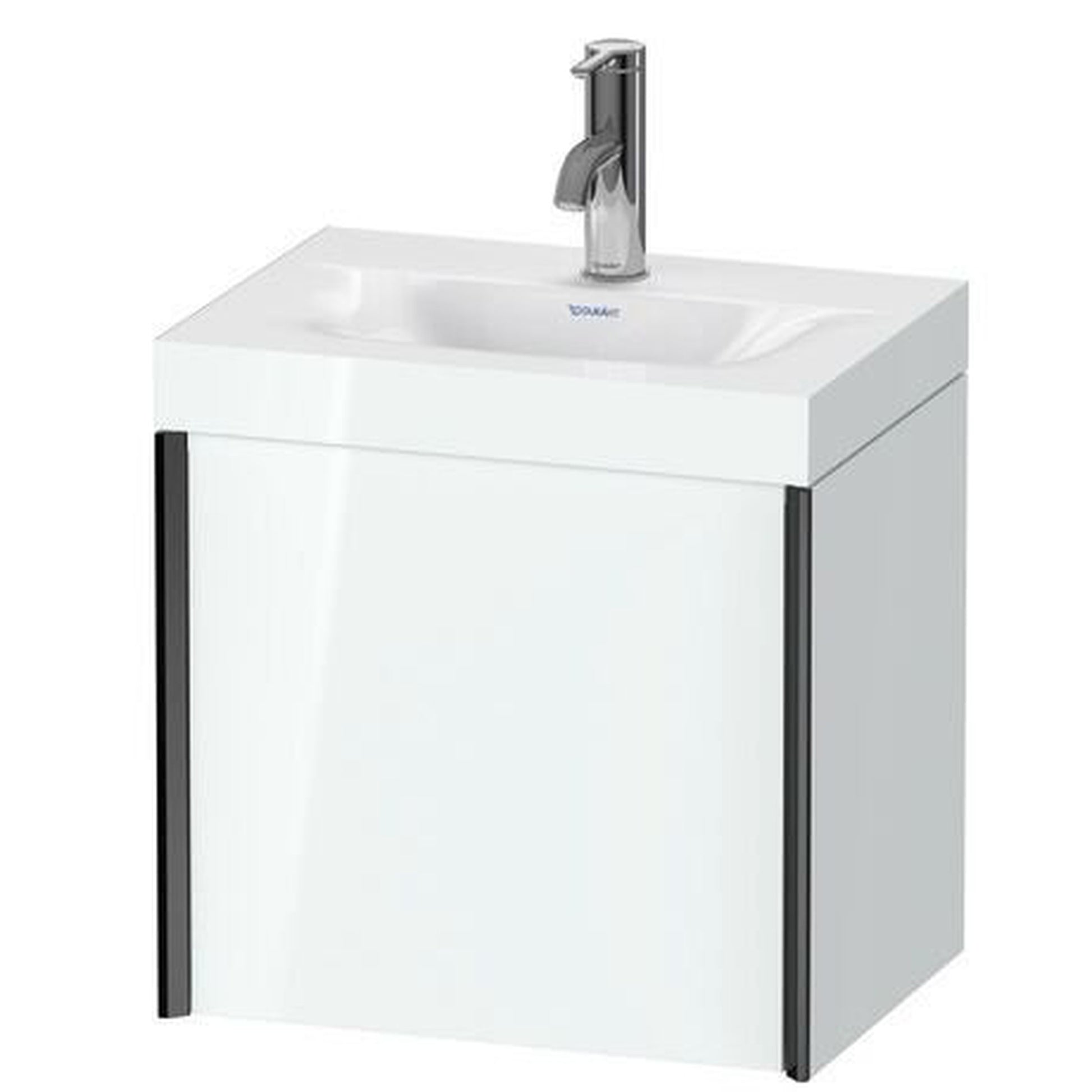 Duravit XViu 18" x 18" x 13" One Door C-Bonded Wall-Mount Vanity Kit With One Tap Hole, White (XV4631OB285C)