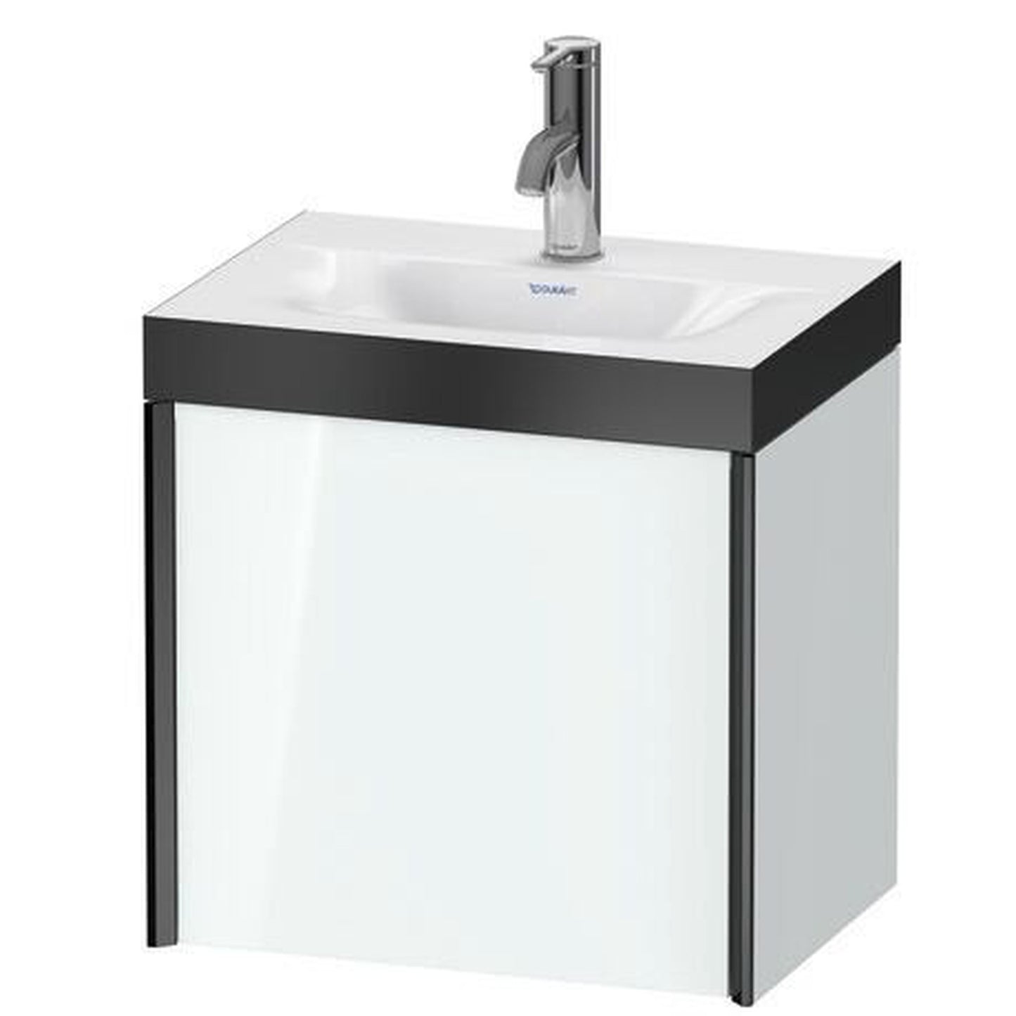 Duravit XViu 18" x 18" x 13" One Door C-Bonded Wall-Mount Vanity Kit With One Tap Hole, White (XV4631OB285P)