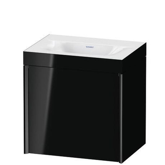 Duravit XViu 18" x 18" x 13" One Door C-Bonded Wall-Mount Vanity Kit Without Tap Hole, Black (XV4631NB240C)