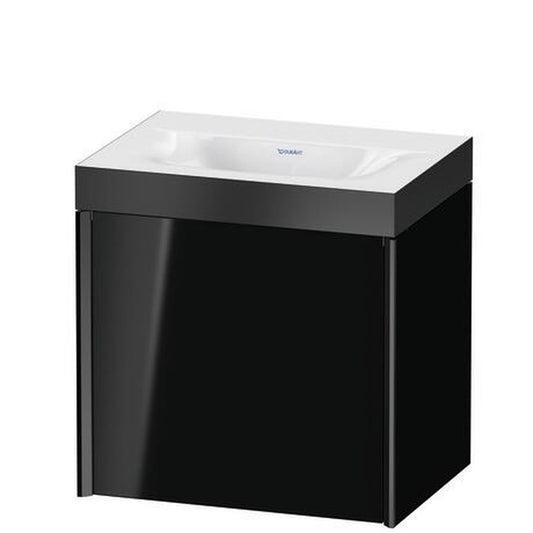 Duravit XViu 18" x 18" x 13" One Door C-Bonded Wall-Mount Vanity Kit Without Tap Hole, Black (XV4631NB240P)