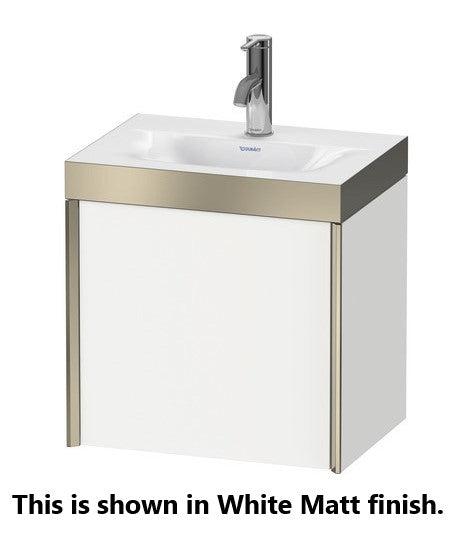 Duravit XViu 18" x 18" x 13" One Door C-Bonded Wall-Mount Vanity Kit Without Tap Hole, Cappuccino (XV4630NB186C)