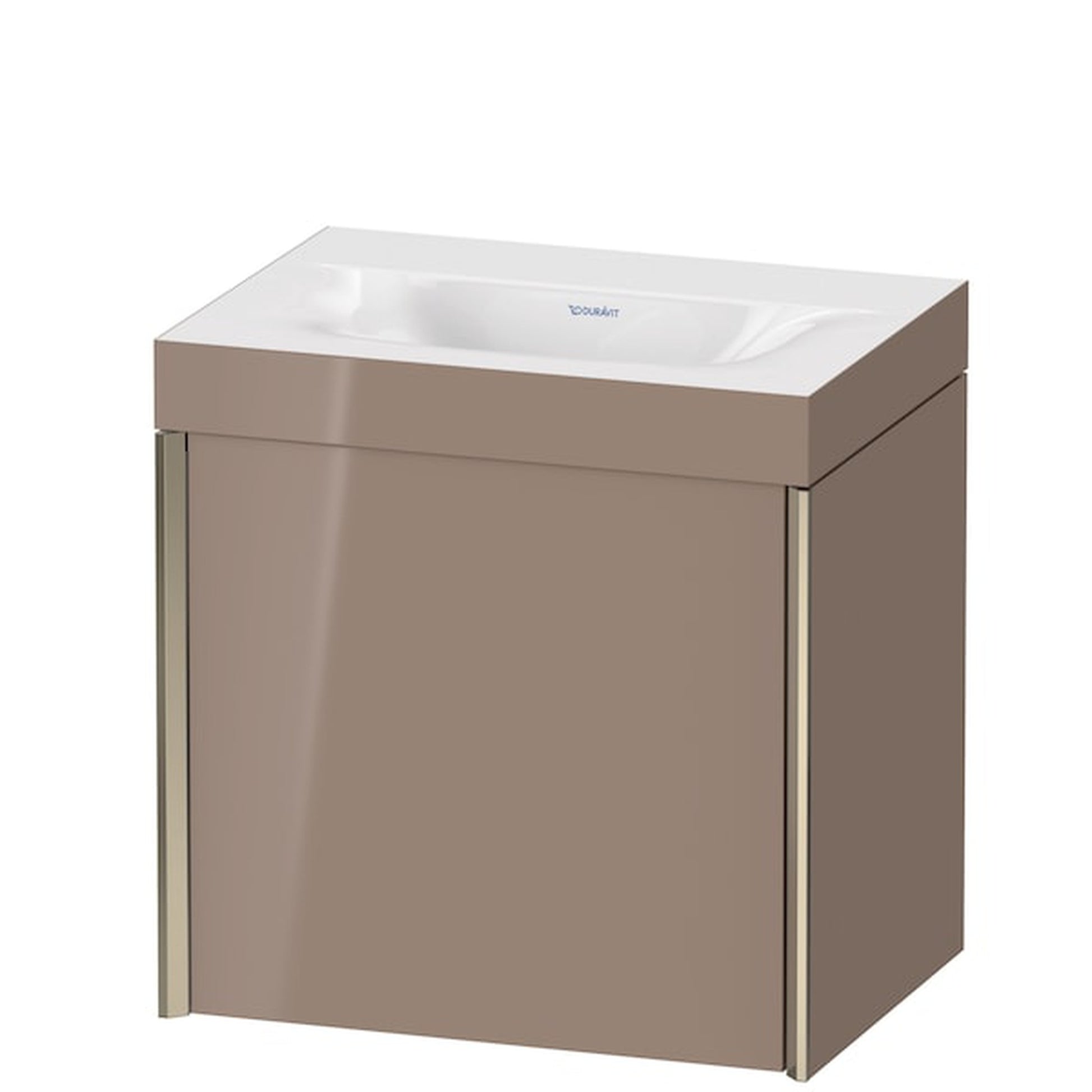 Duravit XViu 18" x 18" x 13" One Door C-Bonded Wall-Mount Vanity Kit Without Tap Hole, Cappuccino (XV4631NB186C)