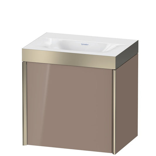 Duravit XViu 18" x 18" x 13" One Door C-Bonded Wall-Mount Vanity Kit Without Tap Hole, Cappuccino (XV4631NB186P)
