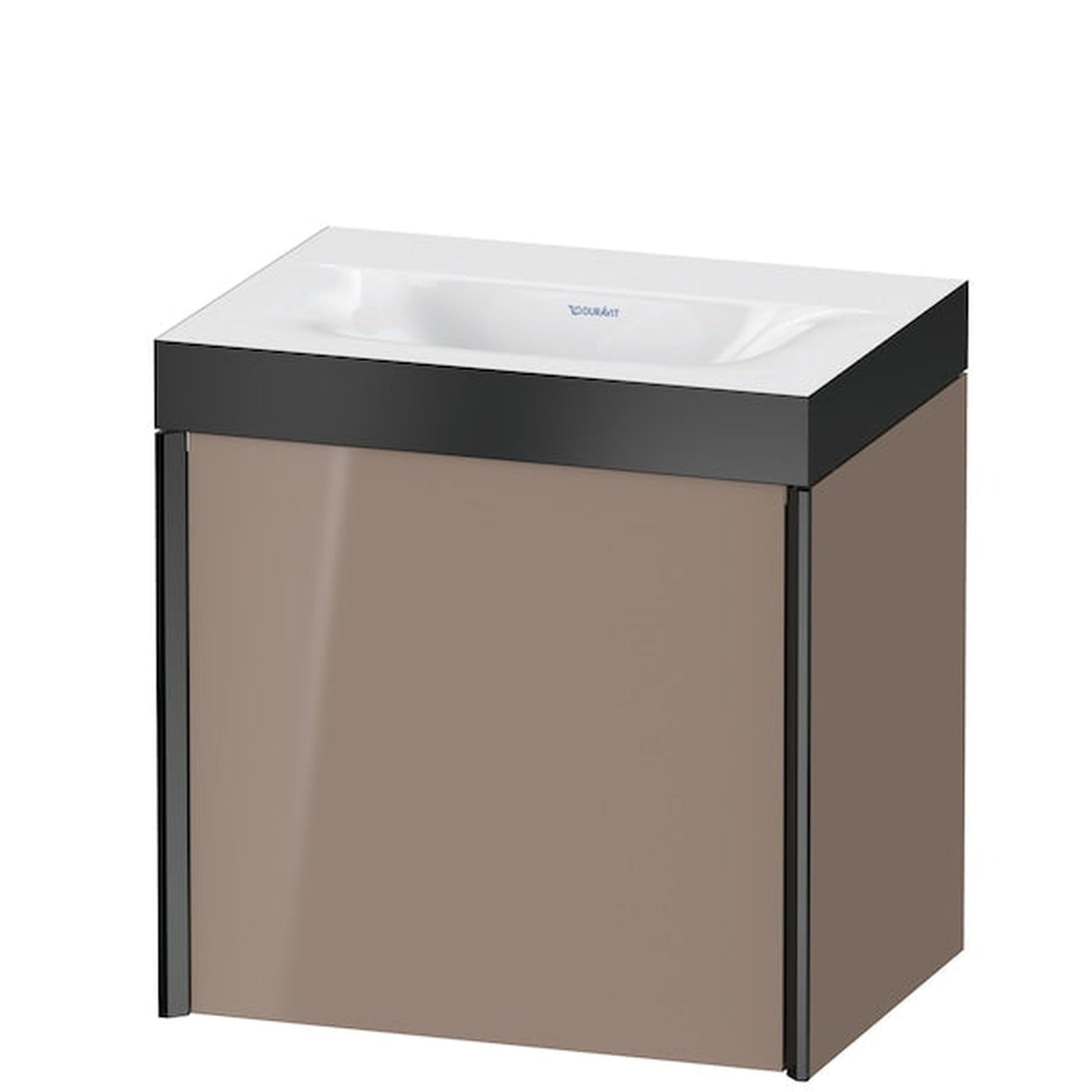 Duravit XViu 18" x 18" x 13" One Door C-Bonded Wall-Mount Vanity Kit Without Tap Hole, Cappuccino (XV4631NB286P)