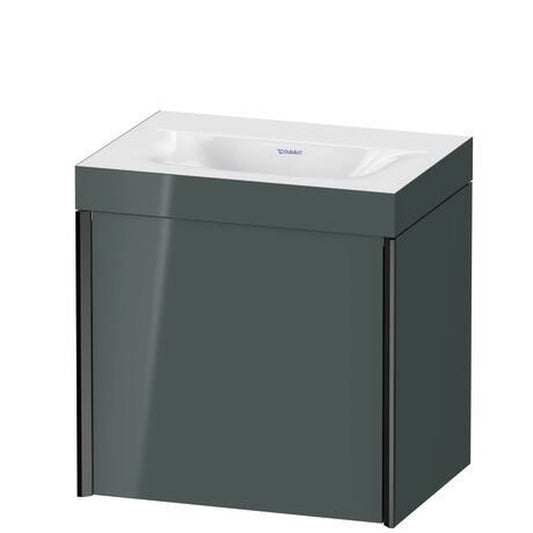 Duravit XViu 18" x 18" x 13" One Door C-Bonded Wall-Mount Vanity Kit Without Tap Hole, Dolomite Gray (XV4631NB238C)