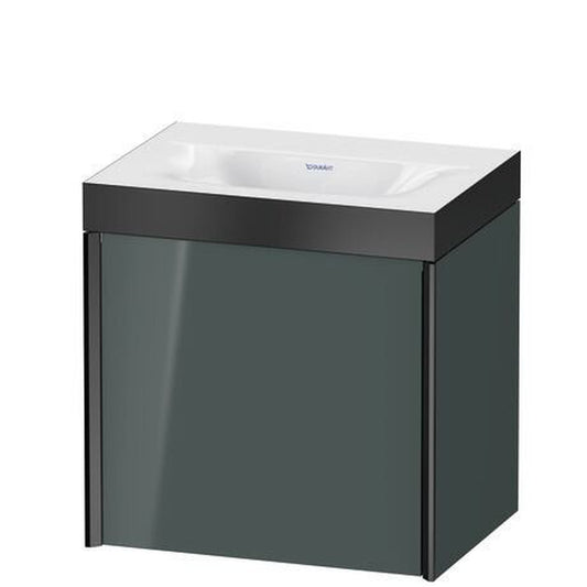 Duravit XViu 18" x 18" x 13" One Door C-Bonded Wall-Mount Vanity Kit Without Tap Hole, Dolomite Gray (XV4631NB238P)
