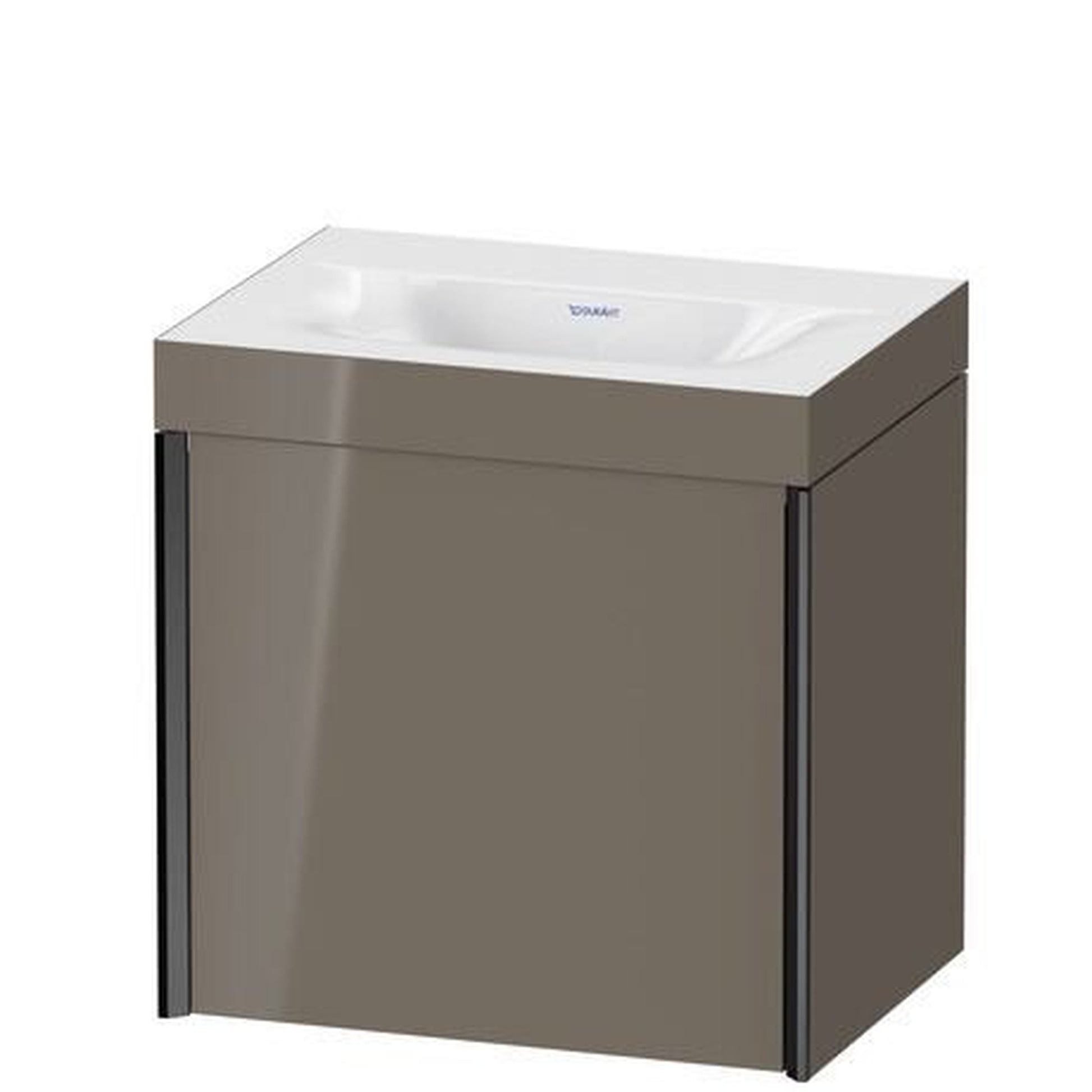 Duravit XViu 18" x 18" x 13" One Door C-Bonded Wall-Mount Vanity Kit Without Tap Hole, Flannel Gray (XV4631NB289C)