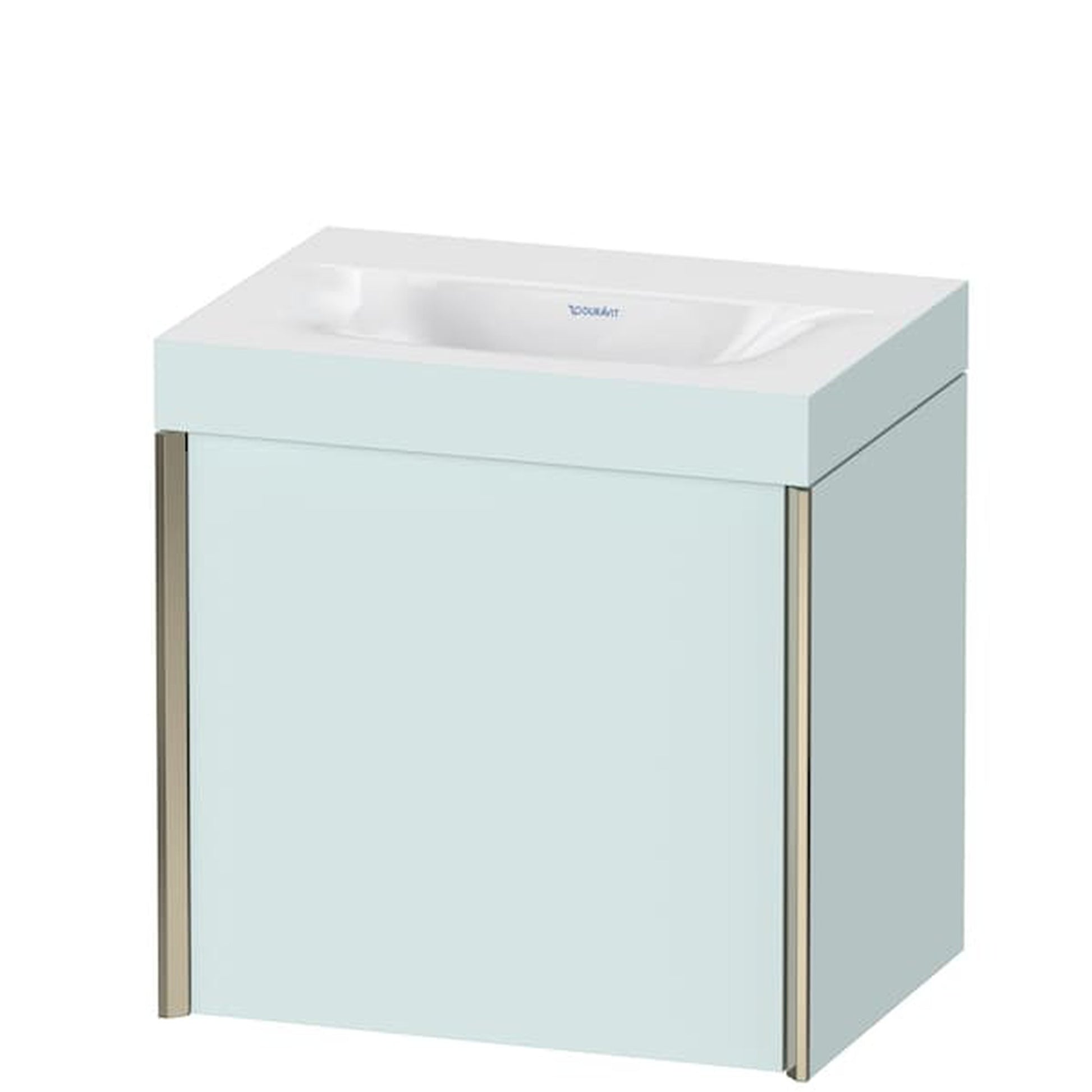 Duravit XViu 18" x 18" x 13" One Door C-Bonded Wall-Mount Vanity Kit Without Tap Hole, Light Blue (XV4631NB109C)
