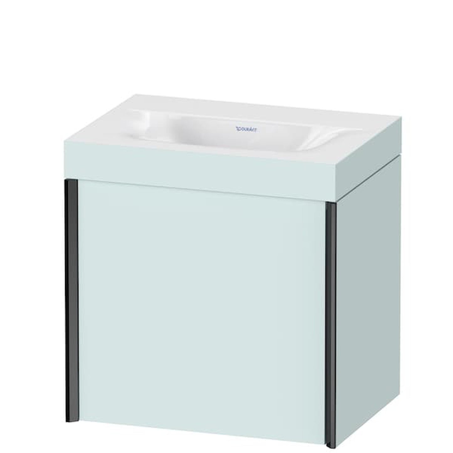 Duravit XViu 18" x 18" x 13" One Door C-Bonded Wall-Mount Vanity Kit Without Tap Hole, Light Blue (XV4631NB209C)