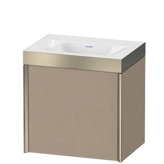 Duravit XViu 18" x 18" x 13" One Door C-Bonded Wall-Mount Vanity Kit Without Tap Hole, Linen (XV4631NB175P)