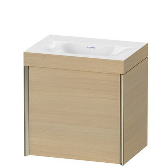 Duravit XViu 18" x 18" x 13" One Door C-Bonded Wall-Mount Vanity Kit Without Tap Hole, Mediterranean Oak (XV4631NB171C)