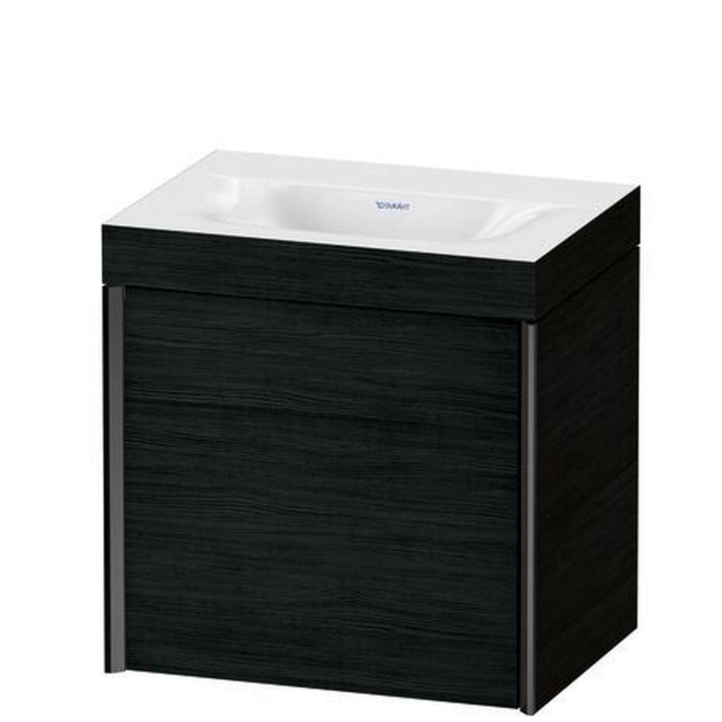 Duravit XViu 18" x 18" x 13" One Door C-Bonded Wall-Mount Vanity Kit Without Tap Hole, Oak Black (XV4630NB216C)