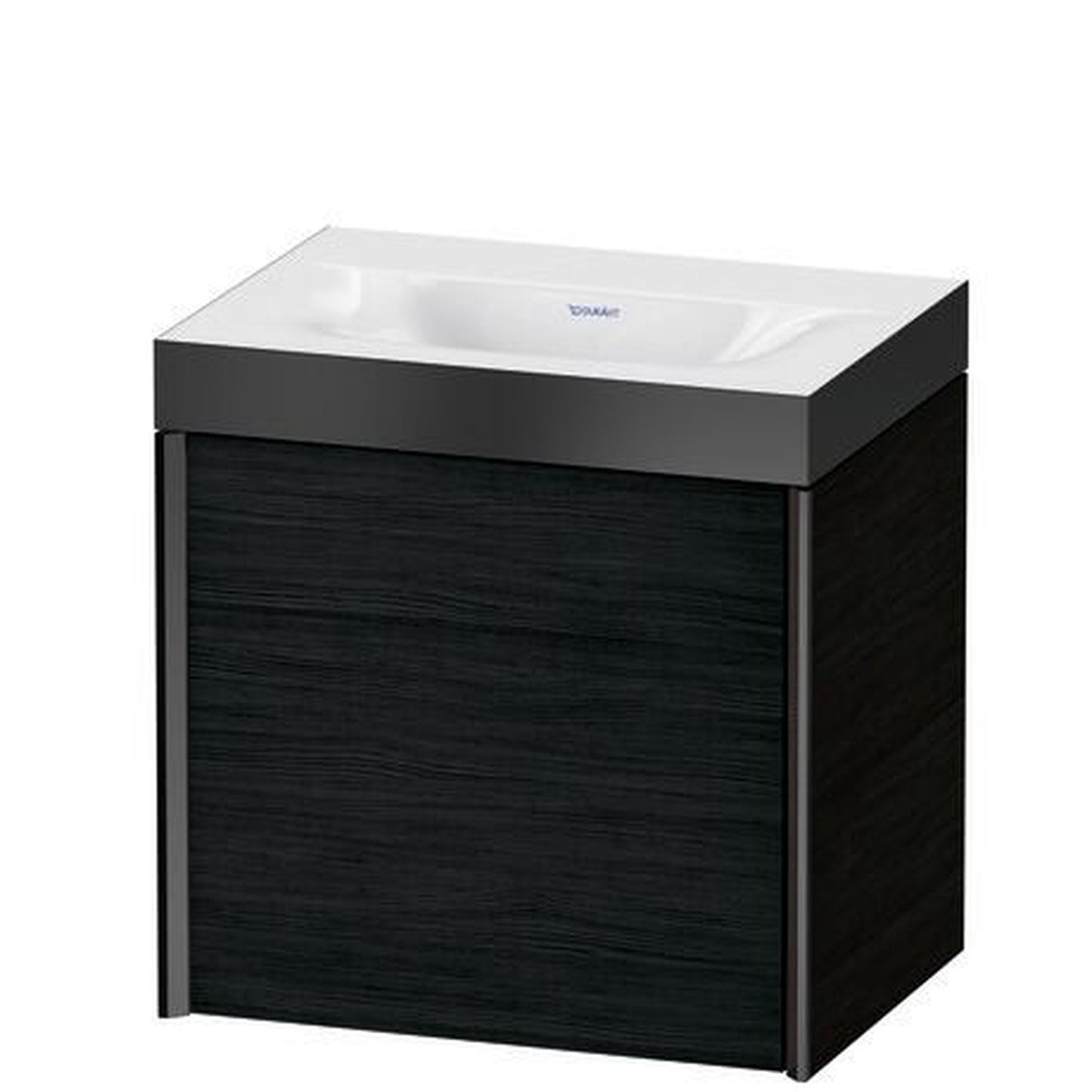 Duravit XViu 18" x 18" x 13" One Door C-Bonded Wall-Mount Vanity Kit Without Tap Hole, Oak Black (XV4630NB216P)