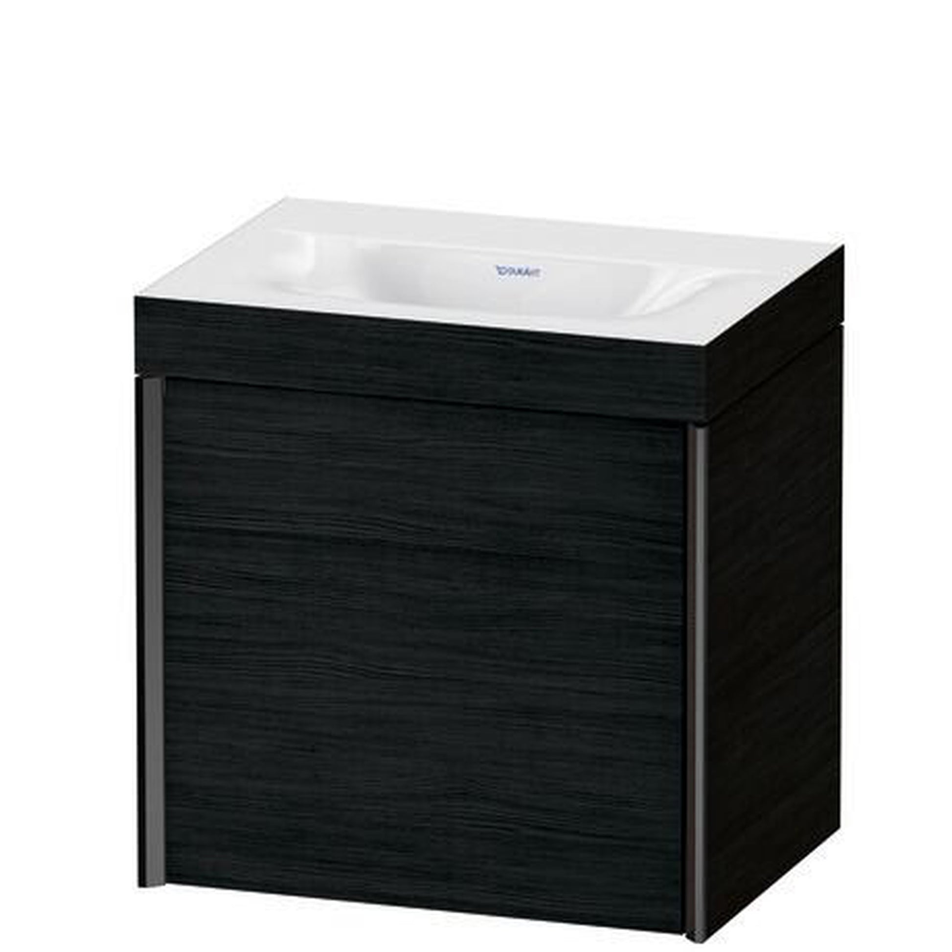 Duravit XViu 18" x 18" x 13" One Door C-Bonded Wall-Mount Vanity Kit Without Tap Hole, Oak Black (XV4631NB216C)