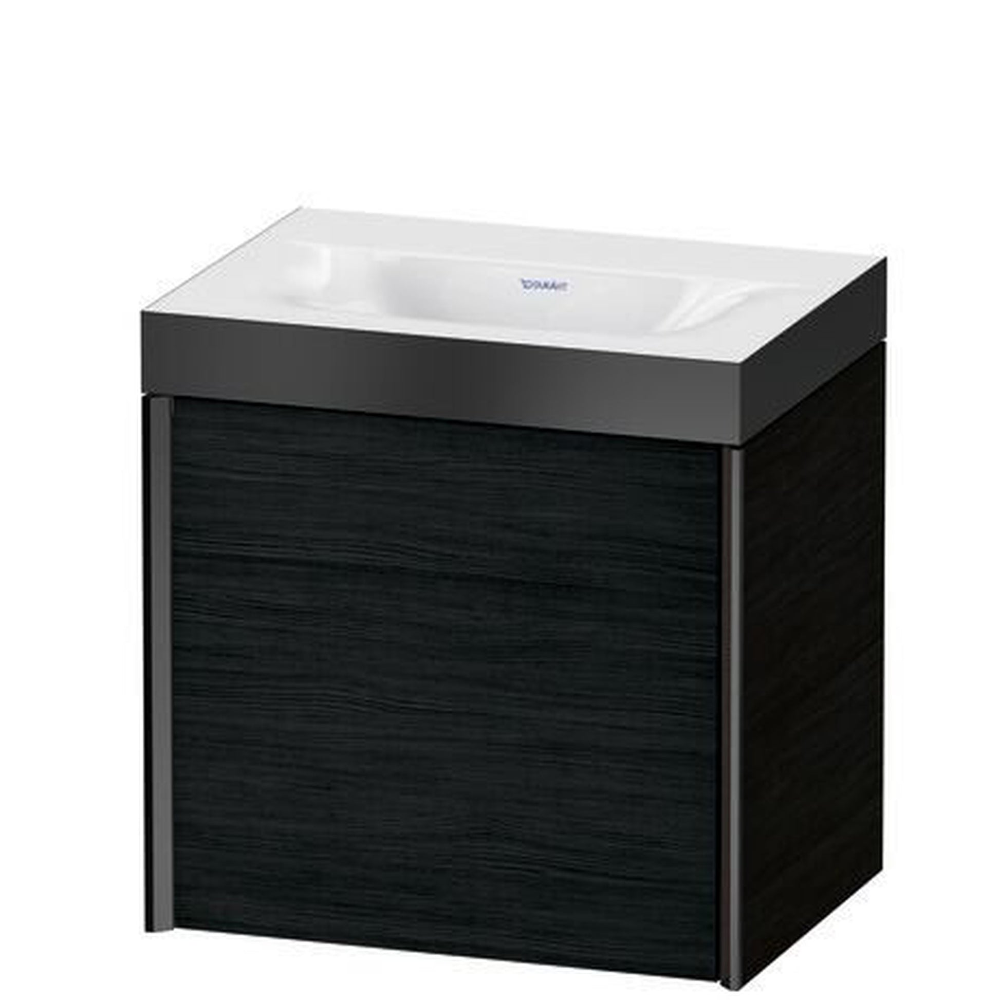 Duravit XViu 18" x 18" x 13" One Door C-Bonded Wall-Mount Vanity Kit Without Tap Hole, Oak Black (XV4631NB216P)