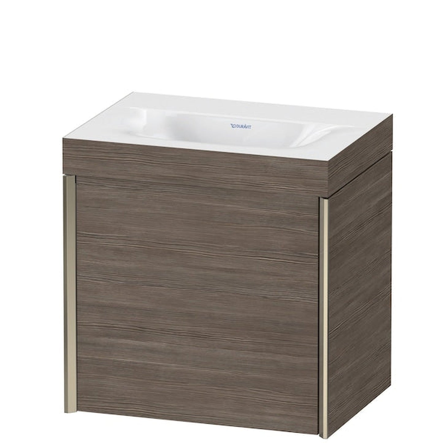 Duravit XViu 18" x 18" x 13" One Door C-Bonded Wall-Mount Vanity Kit Without Tap Hole, Pine Terra (XV4631NB151C)