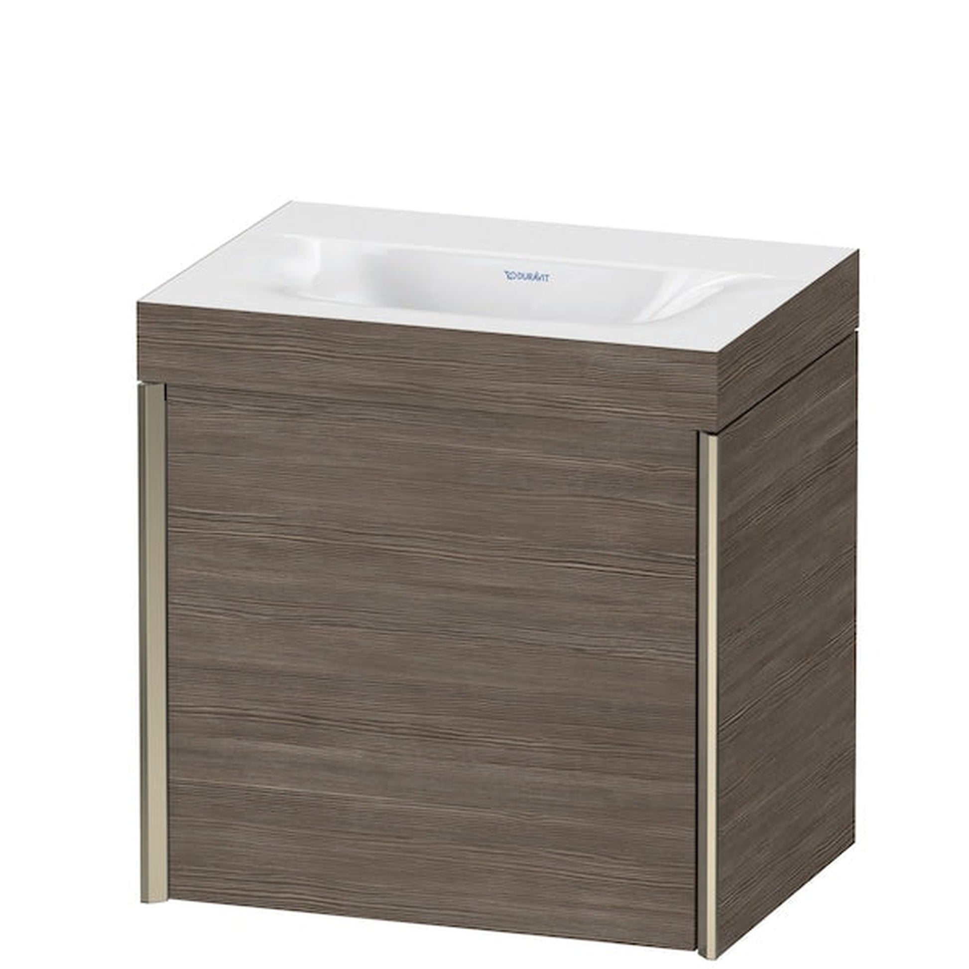 Duravit XViu 18" x 18" x 13" One Door C-Bonded Wall-Mount Vanity Kit Without Tap Hole, Pine Terra (XV4631NB151C)