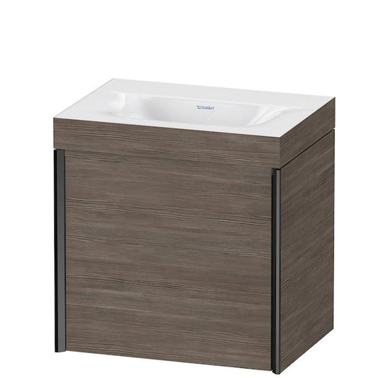 Duravit XViu 18" x 18" x 13" One Door C-Bonded Wall-Mount Vanity Kit Without Tap Hole, Pine Terra (XV4631NB251C)