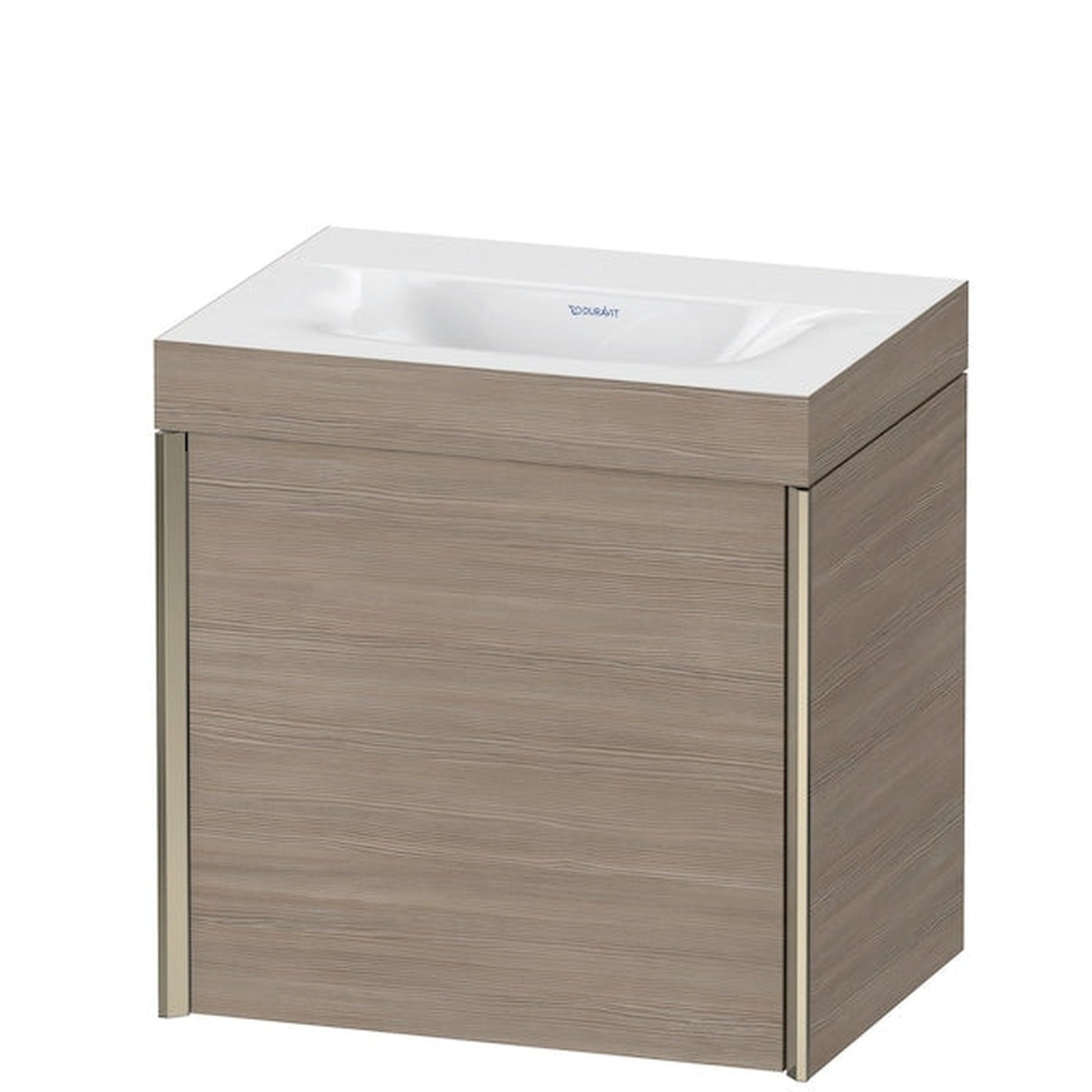 Duravit XViu 18" x 18" x 13" One Door C-Bonded Wall-Mount Vanity Kit Without Tap Hole, Silver Pine (XV4631NB131C)