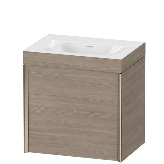 Duravit XViu 18" x 18" x 13" One Door C-Bonded Wall-Mount Vanity Kit Without Tap Hole, Silver Pine (XV4631NB131C)