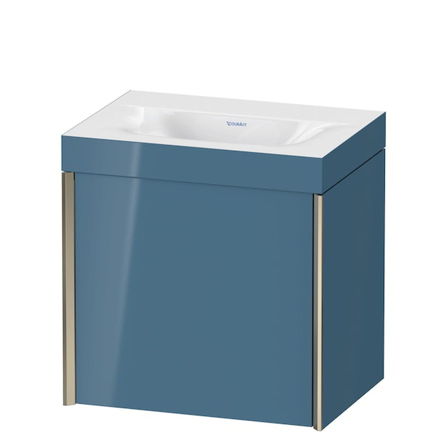 Duravit XViu 18" x 18" x 13" One Door C-Bonded Wall-Mount Vanity Kit Without Tap Hole, Stone Blue (XV4631NB147C)