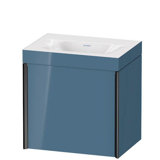 Duravit XViu 18" x 18" x 13" One Door C-Bonded Wall-Mount Vanity Kit Without Tap Hole, Stone Blue (XV4631NB247C)