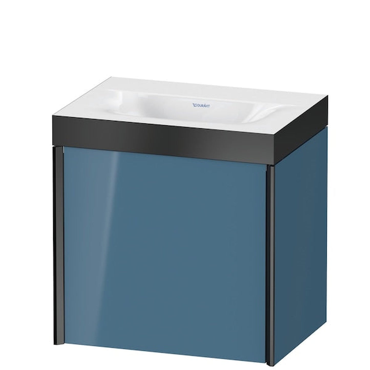Duravit XViu 18" x 18" x 13" One Door C-Bonded Wall-Mount Vanity Kit Without Tap Hole, Stone Blue (XV4631NB247P)
