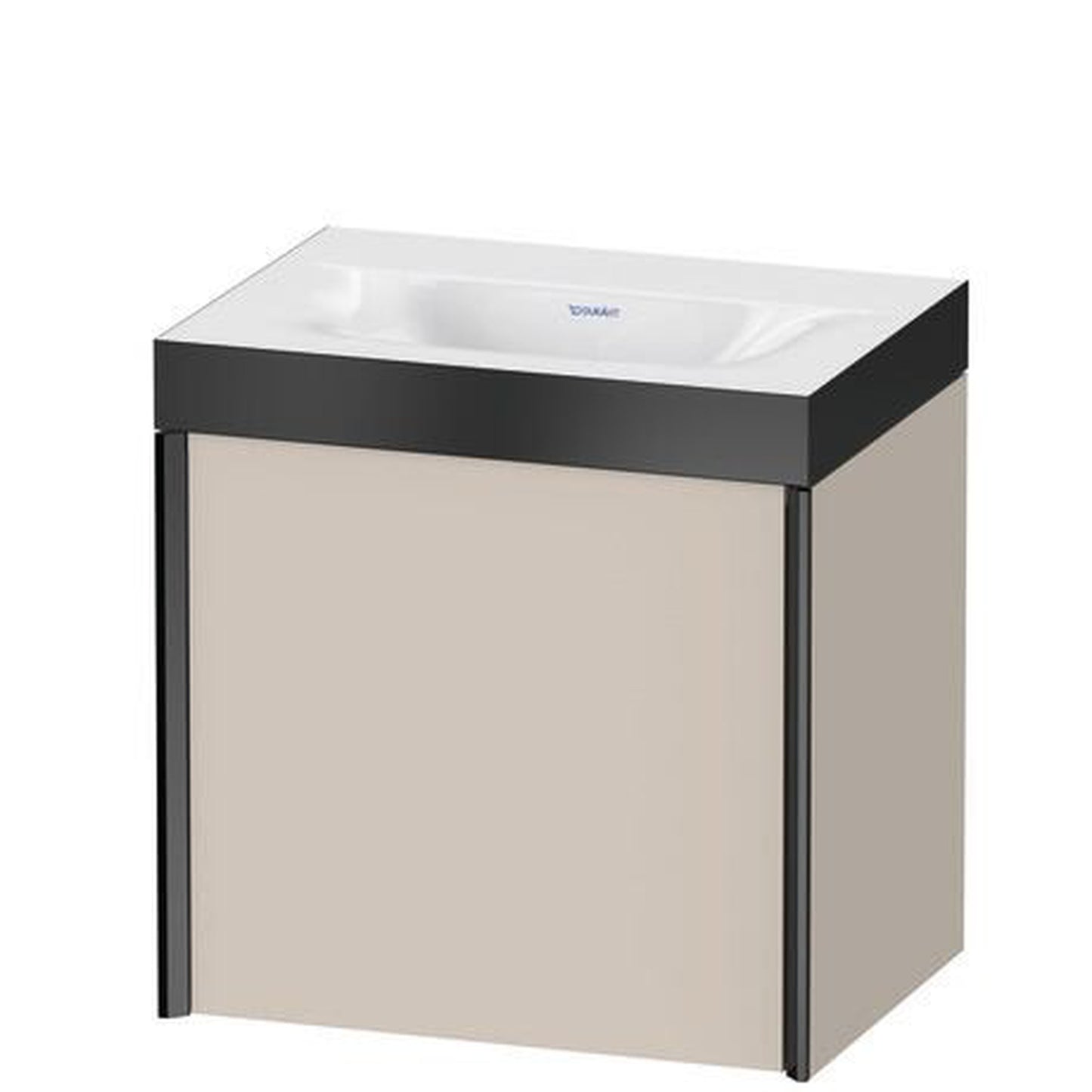 Duravit XViu 18" x 18" x 13" One Door C-Bonded Wall-Mount Vanity Kit Without Tap Hole, Taupe (XV4631NB291P)
