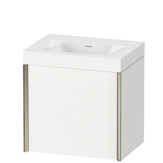 Duravit XViu 18" x 18" x 13" One Door C-Bonded Wall-Mount Vanity Kit Without Tap Hole, White (XV4631NB118C)