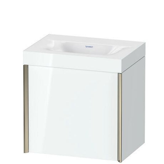 Duravit XViu 18" x 18" x 13" One Door C-Bonded Wall-Mount Vanity Kit Without Tap Hole, White (XV4631NB185C)