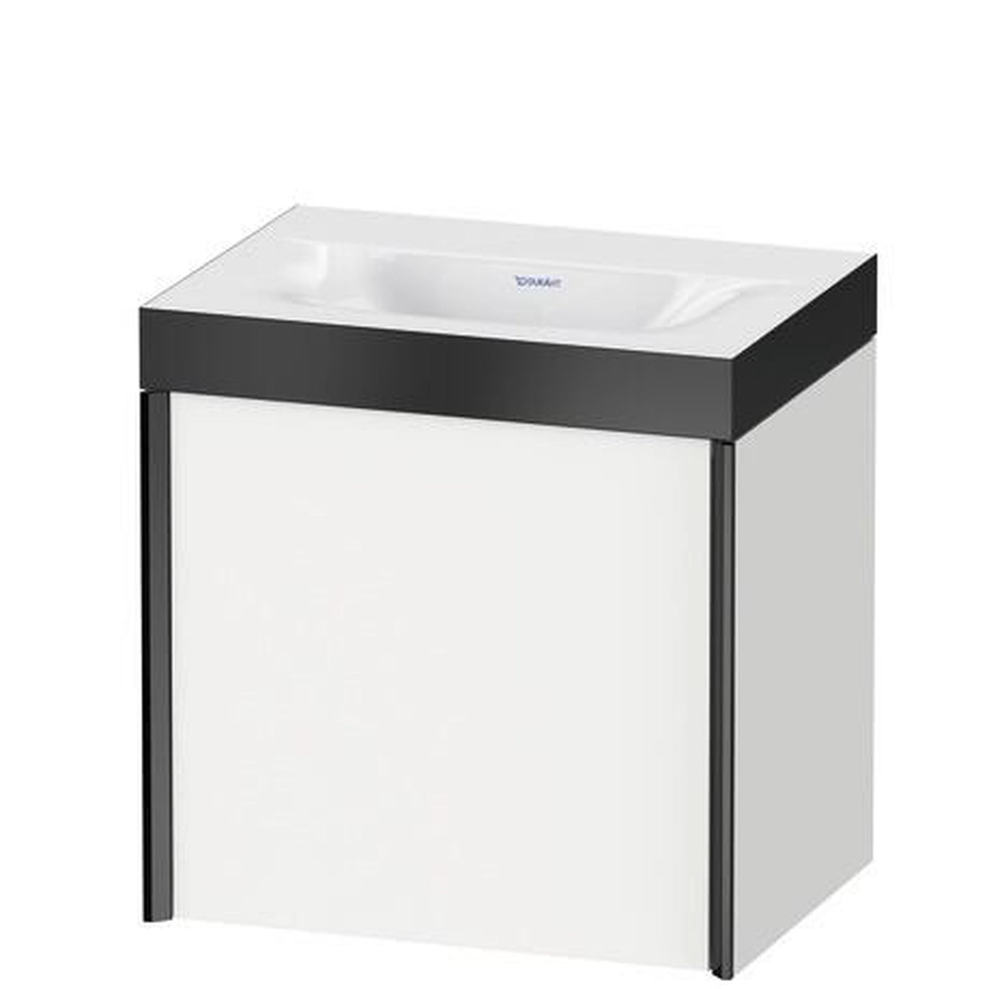 Duravit XViu 18" x 18" x 13" One Door C-Bonded Wall-Mount Vanity Kit Without Tap Hole, White (XV4631NB218P)