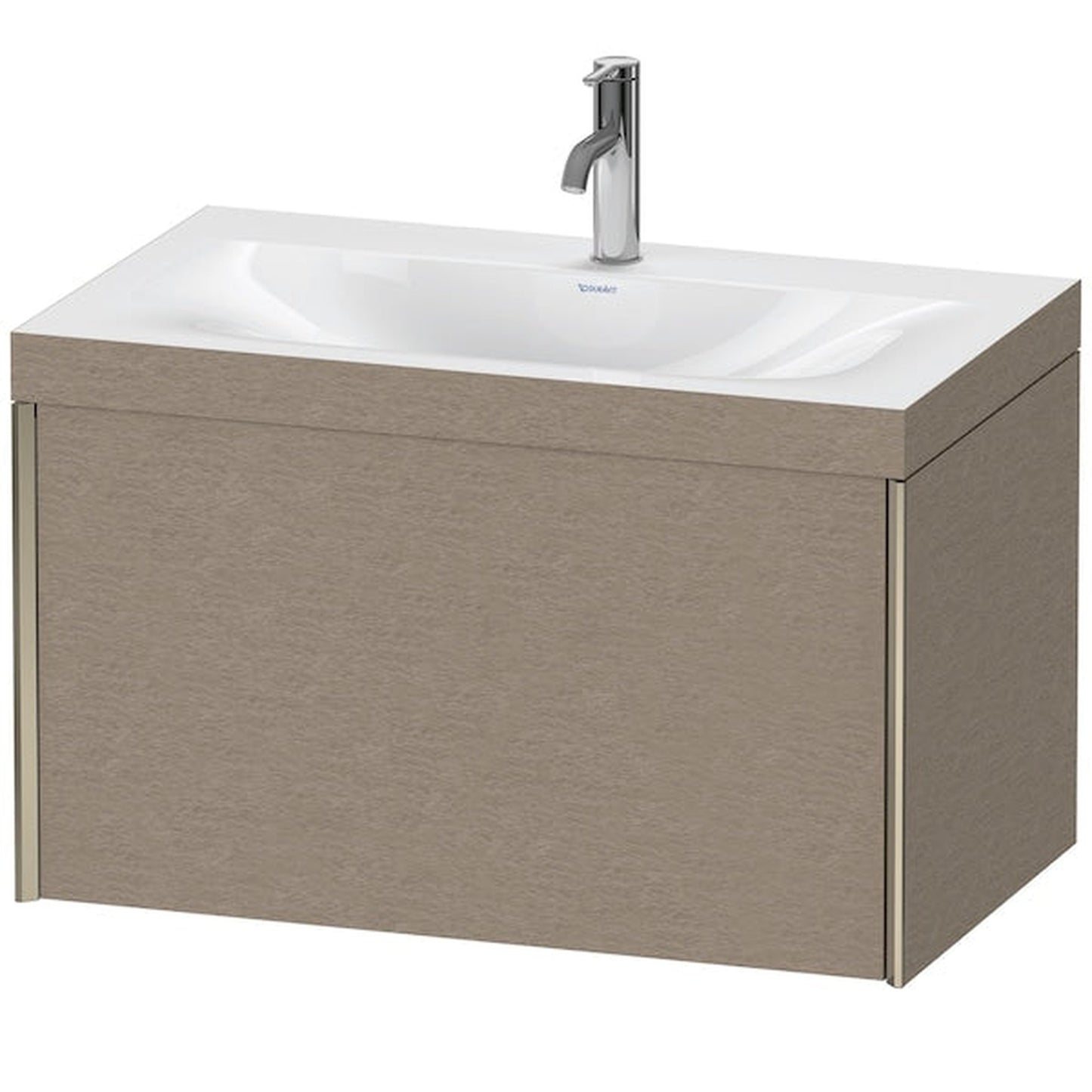 Duravit XViu 31" x 20" x 19" One Drawer C-Bonded Wall-Mount Vanity Kit With One Tap Hole, Cashmere Oak (XV4610OB111C)