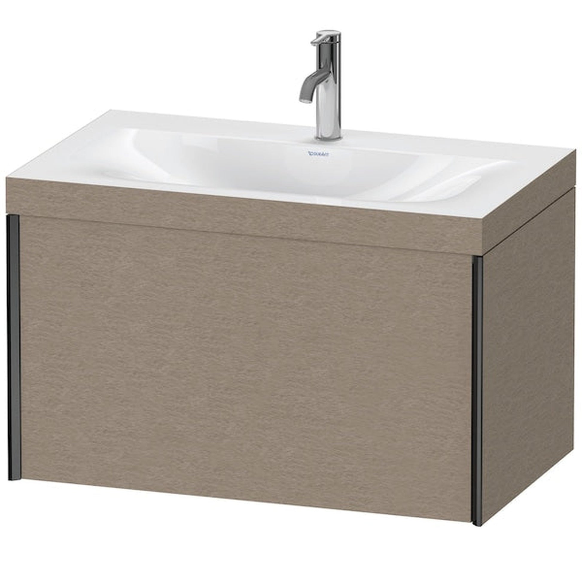 Duravit XViu 31" x 20" x 19" One Drawer C-Bonded Wall-Mount Vanity Kit With One Tap Hole, Cashmere Oak (XV4610OB211C)