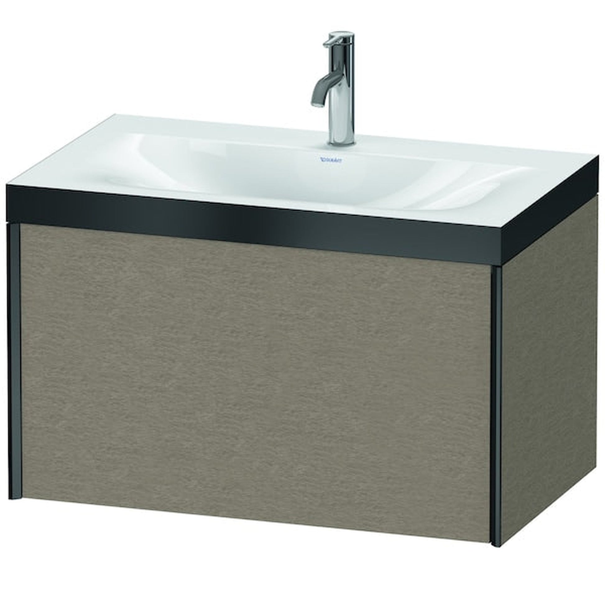 Duravit XViu 31" x 20" x 19" One Drawer C-Bonded Wall-Mount Vanity Kit With One Tap Hole, Cashmere Oak (XV4610OB211P)