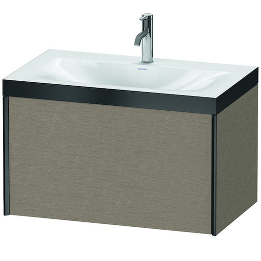 Duravit XViu 31" x 20" x 19" One Drawer C-Bonded Wall-Mount Vanity Kit With One Tap Hole, Cashmere Oak (XV4610OB211P)