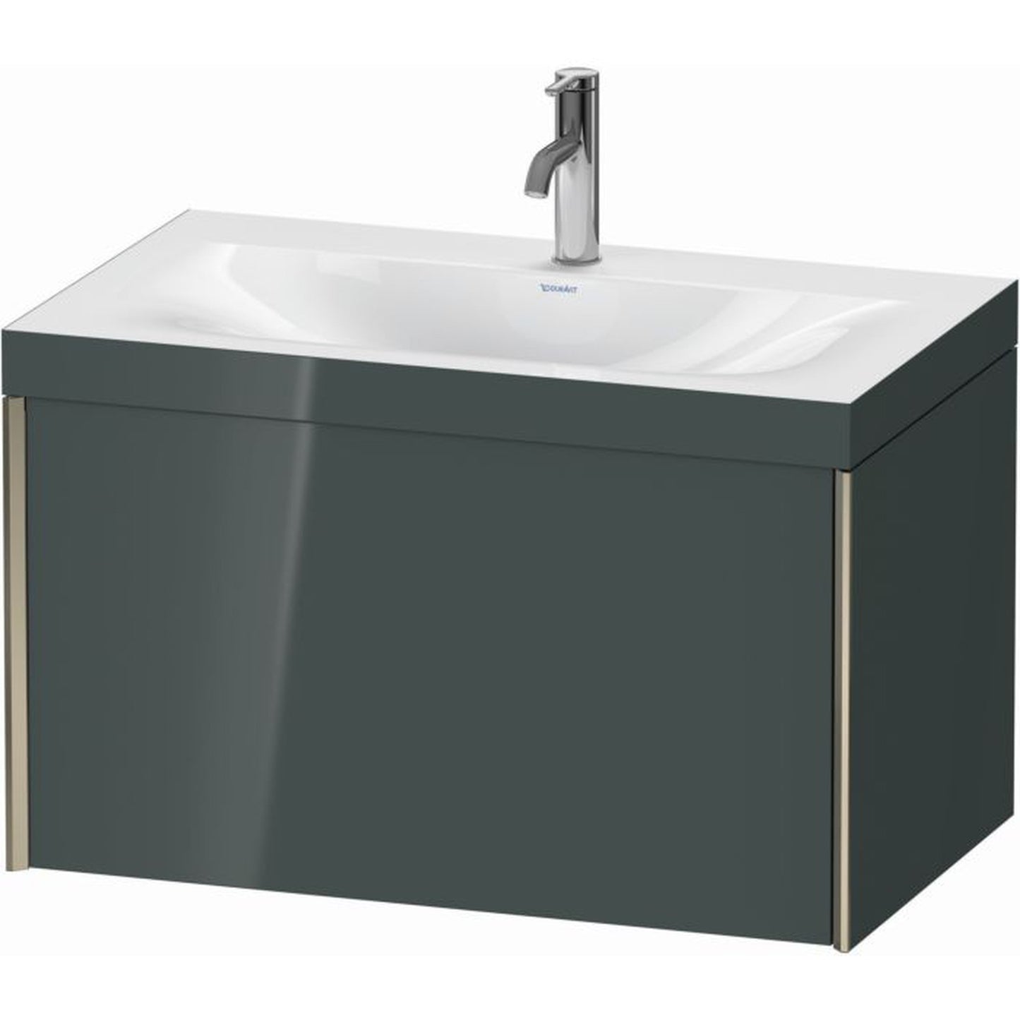 Duravit XViu 31" x 20" x 19" One Drawer C-Bonded Wall-Mount Vanity Kit With One Tap Hole, Dolomite Gray (XV4610OB138C)