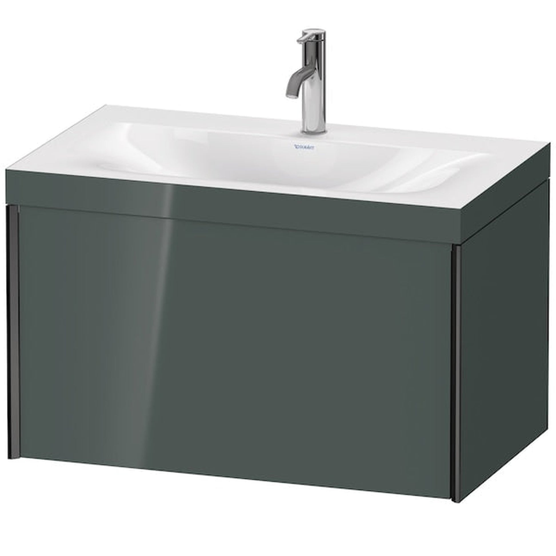 Duravit XViu 31" x 20" x 19" One Drawer C-Bonded Wall-Mount Vanity Kit With One Tap Hole, Dolomite Gray (XV4610OB238C)