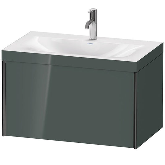 Duravit XViu 31" x 20" x 19" One Drawer C-Bonded Wall-Mount Vanity Kit With One Tap Hole, Dolomite Gray (XV4610OB238C)