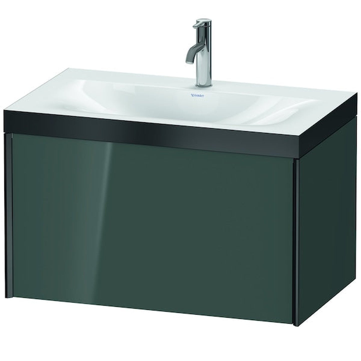 Duravit XViu 31" x 20" x 19" One Drawer C-Bonded Wall-Mount Vanity Kit With One Tap Hole, Dolomite Gray (XV4610OB238P)