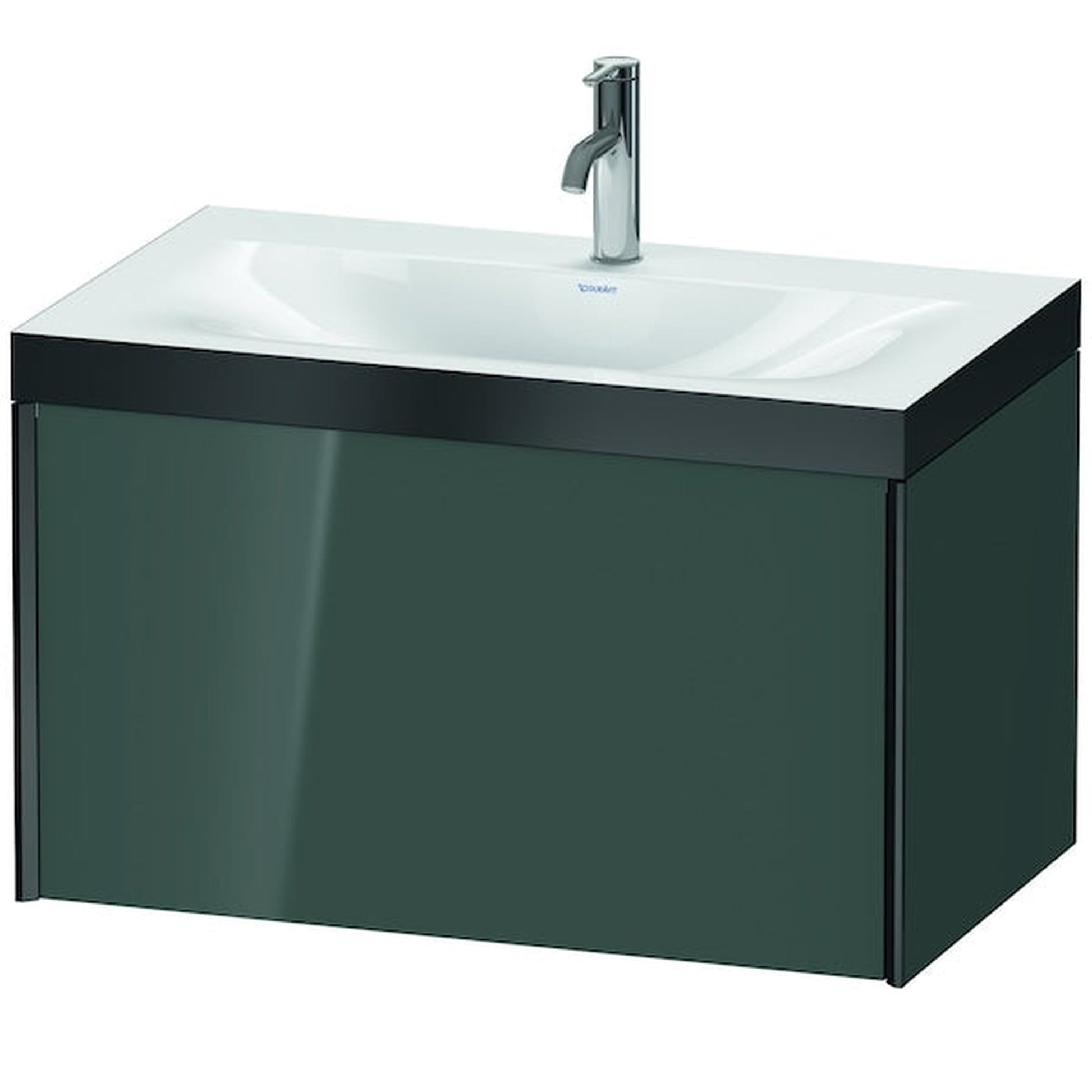 Duravit XViu 31" x 20" x 19" One Drawer C-Bonded Wall-Mount Vanity Kit With One Tap Hole, Dolomite Gray (XV4610OB238P)