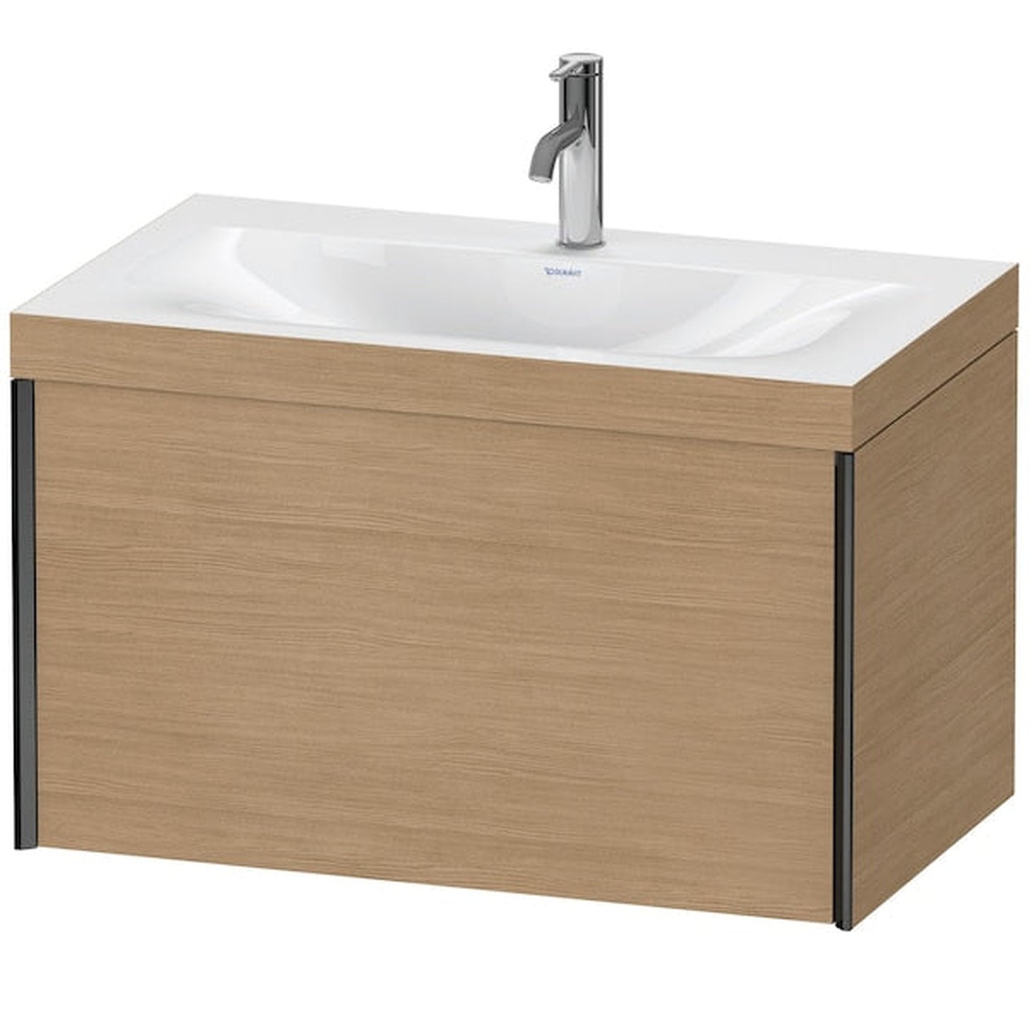 Duravit XViu 31" x 20" x 19" One Drawer C-Bonded Wall-Mount Vanity Kit With One Tap Hole, European Oak (XV4610OB252C)