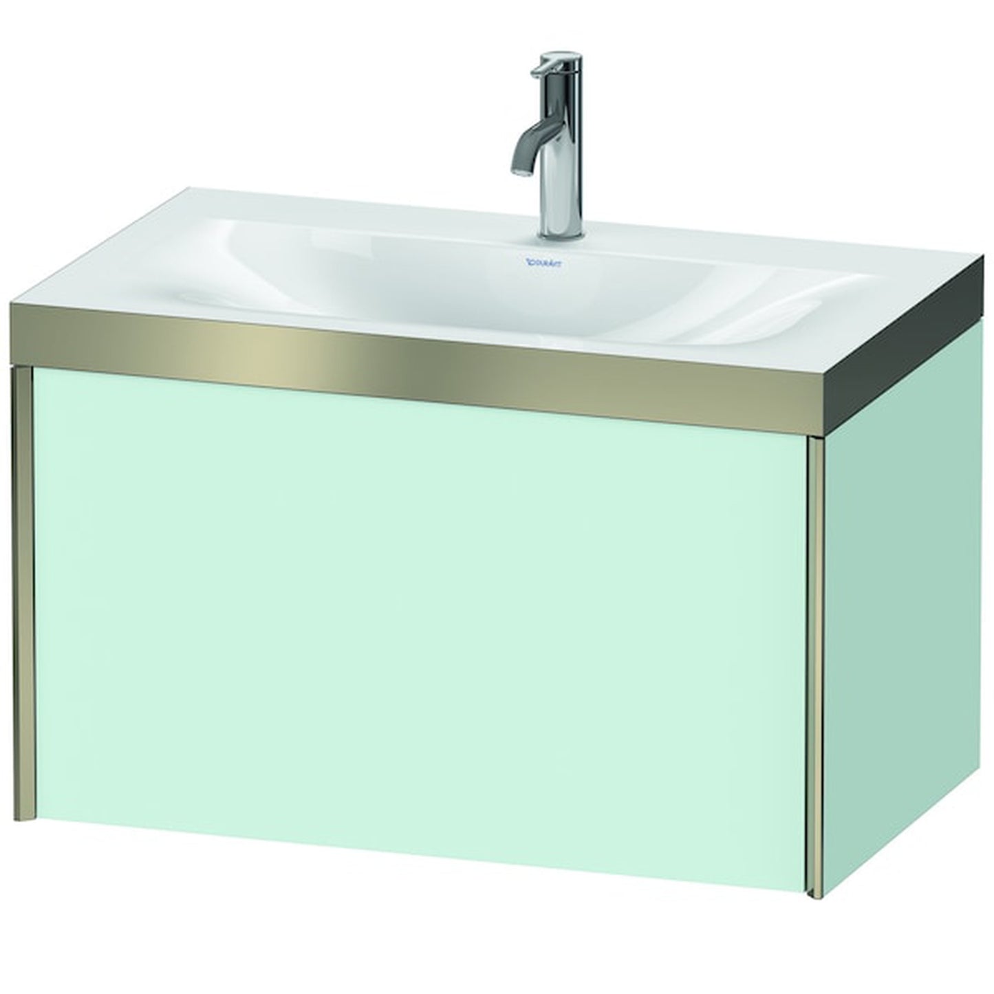 Duravit XViu 31" x 20" x 19" One Drawer C-Bonded Wall-Mount Vanity Kit With One Tap Hole, Light Blue (XV4610OB109P)