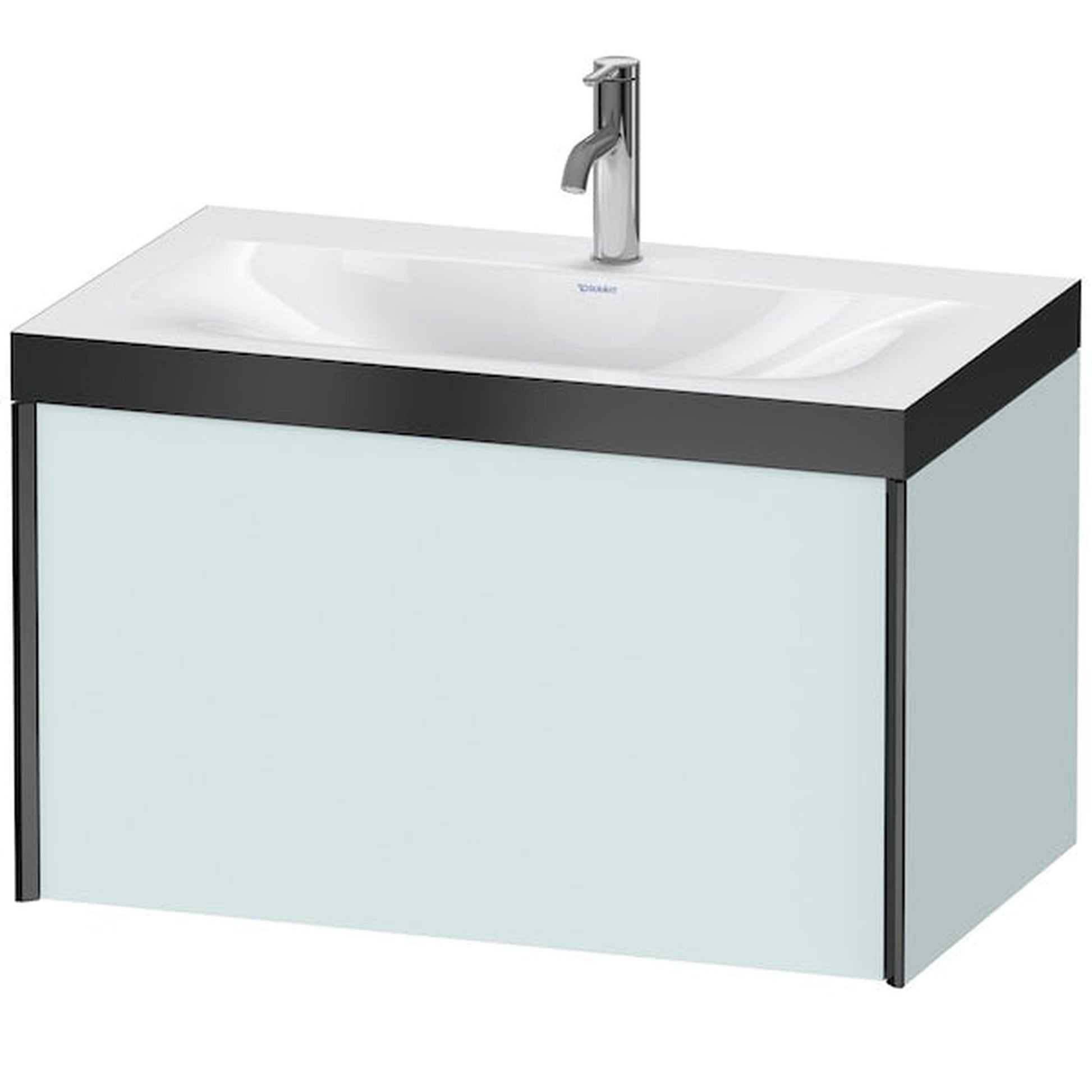Duravit XViu 31" x 20" x 19" One Drawer C-Bonded Wall-Mount Vanity Kit With One Tap Hole, Light Blue (XV4610OB209P)